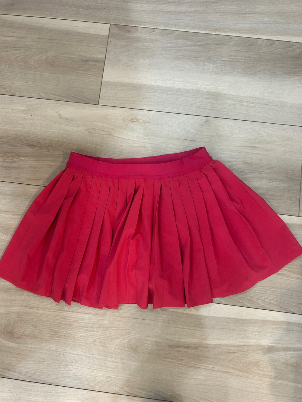lululemon athletica Red Pleated Skater Skirt